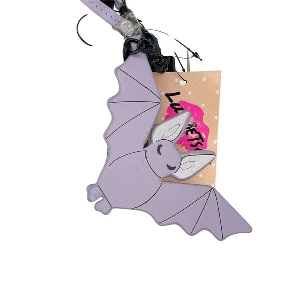 Betsey Johnson Haunted House Crossbody Bag with Bat Charm Black Halloween NWT - Picture 6 of 10